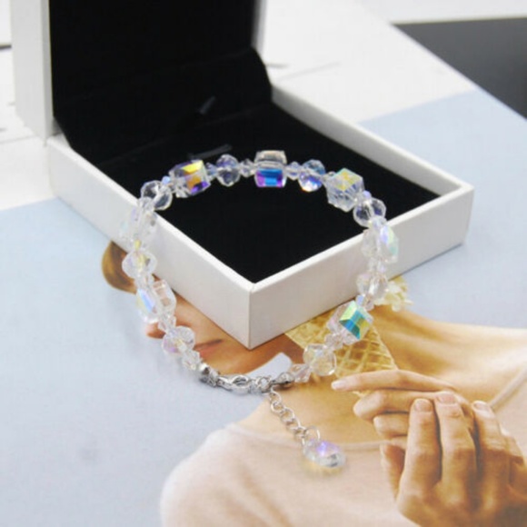 Lovely Swarovski Aurora Borealis Crystal Bracelet - Picture 2 of 8